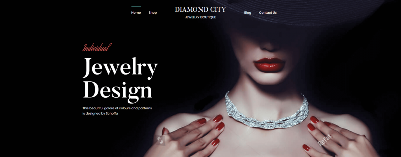 gold jewellery website banner